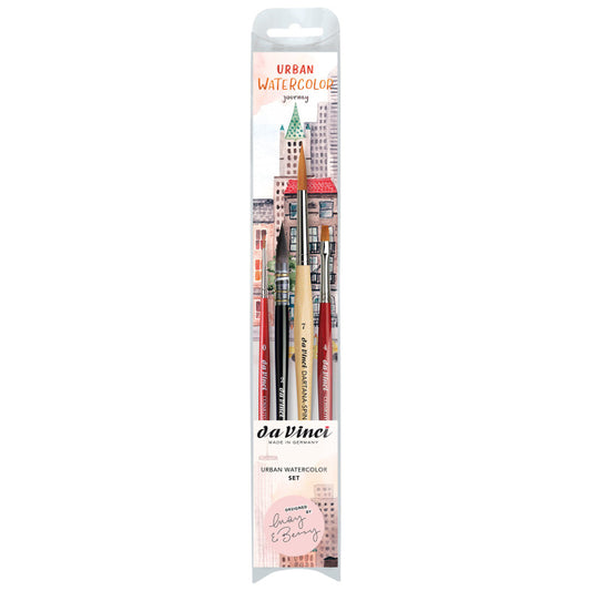 Artist Signature Collection by May & Berry Design Studio (Urban Watercolor Journey), Watercolor Brushes, Assorted, 4 Brush Set