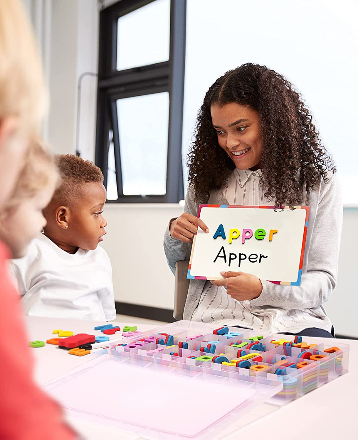 Classroom Magnetic Alphabet Letters Kit 234 Pcs with Double - Side Magnet Board - Foam Alphabet Letters for Preschool Kids Toddler Spelling and Learning Colorful ABC Education Fridge Magnets