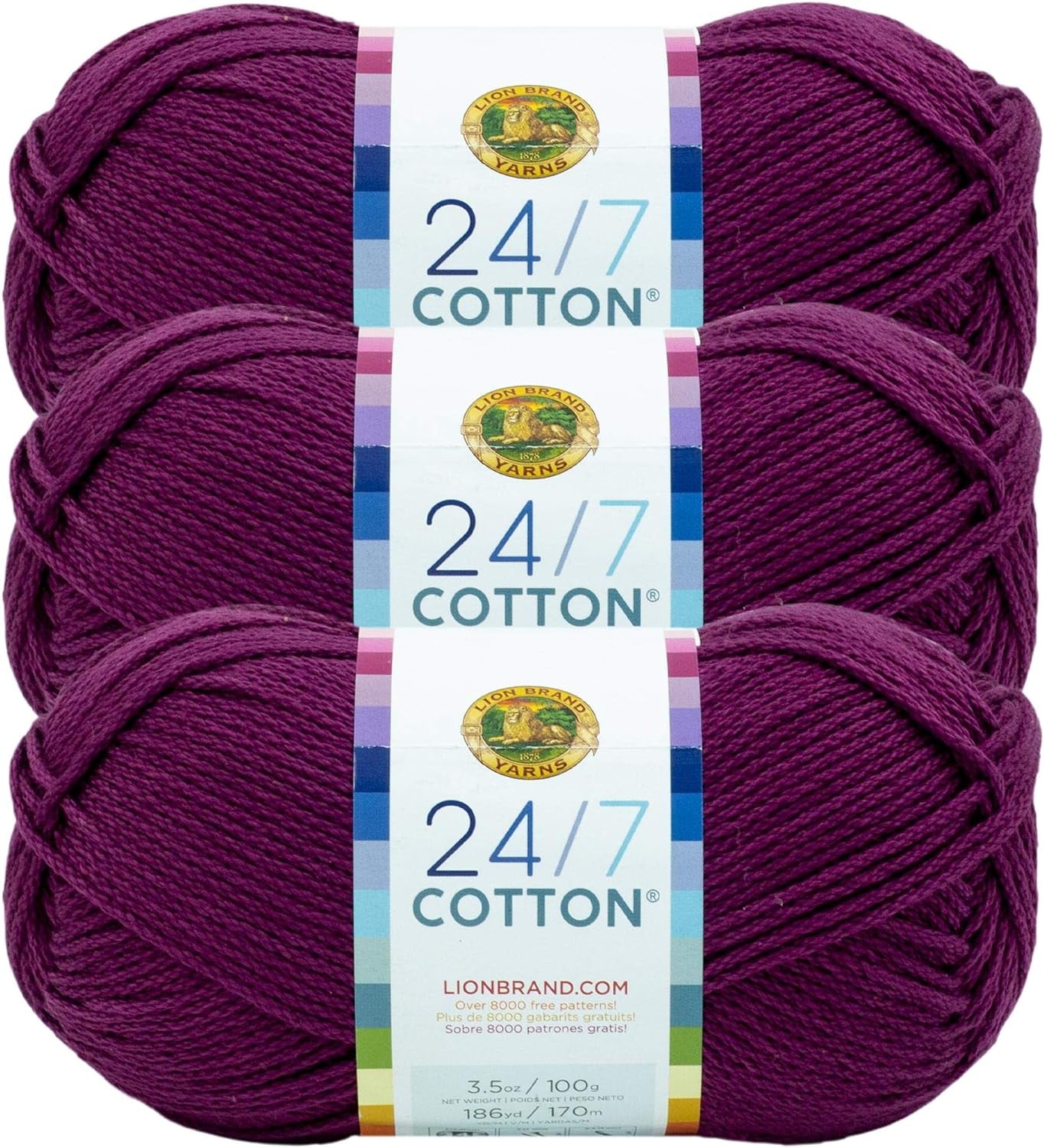 (1 Skein) 24/7 Cotton® Yarn, White