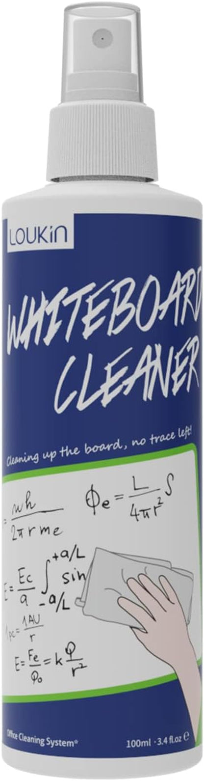 Non-Toxic Whiteboard Cleaner, 8.5 Fl Oz Dry Erase Board Cleaner, Low-Odor Whiteboard Cleaning Spray with Cloth, Removes Stubborn Marks from Whiteboards