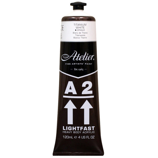 A2 Heavy Body Lightfast Artist Acrylic, 4 oz., Titanium White
