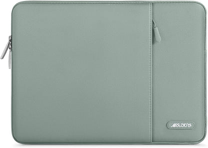 Laptop Sleeve Bag Compatible with Macbook Air/Pro, 13-13.3 Inch Notebook, Compatible with Macbook Pro 14 Inch M3 M2 M1 Chip Pro Max 2024-2021, Polyester Vertical Case with Pocket, Gray