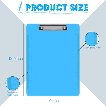 Clipboards,  15 Pack Plastic Clipboards Low Profile Clip Standard A4 Letter Size, Office Supplies Classroom Supplies