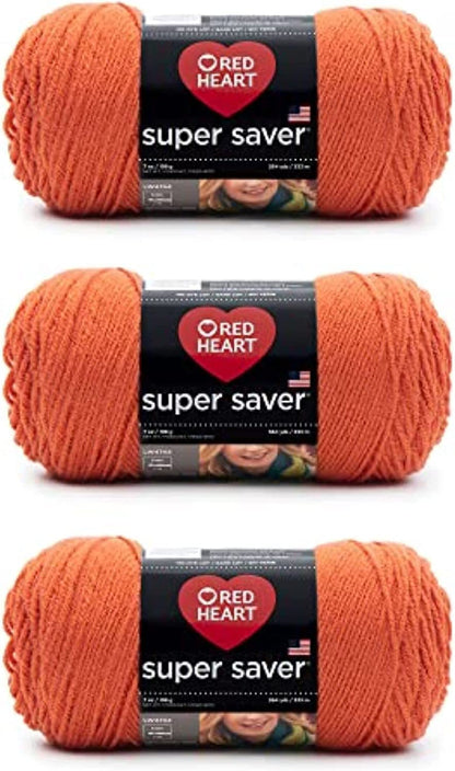 Super Saver White Yarn - 3 Pack of 198G/7Oz - Acrylic - 4 Medium (Worsted) - 364 Yards - Knitting/Crochet