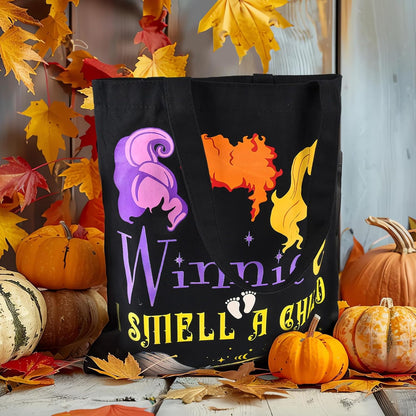 Halloween Tote Bag Trick or Treat Bag Halloween Canvas Bags Reusable Large Halloween Gifts Grocery Candy Bag for Kids