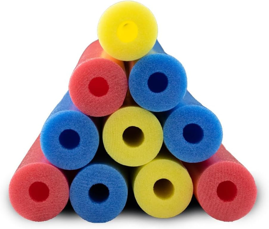 Pool Noodles – Soft Large Foam Noodles for Extra Buoyancy - Floating Training Device, Exercise Aid, Pool Toy - 50 Inches Long - 3 Assorted Colors
