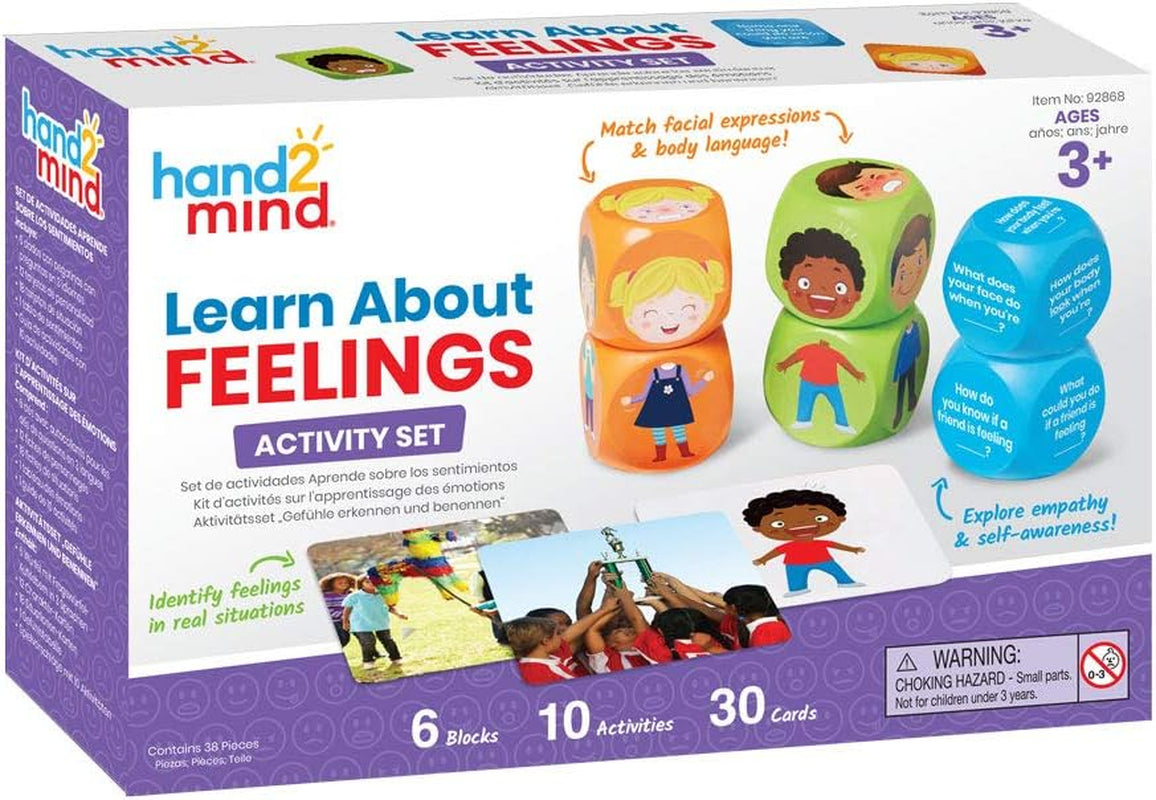 Learn about Feelings Set, Social Skills Games for Kids, Social Emotional Learning Activities, Play Therapy Toys for Counselors, Calm down Corner Supplies, Autism Learning Materials