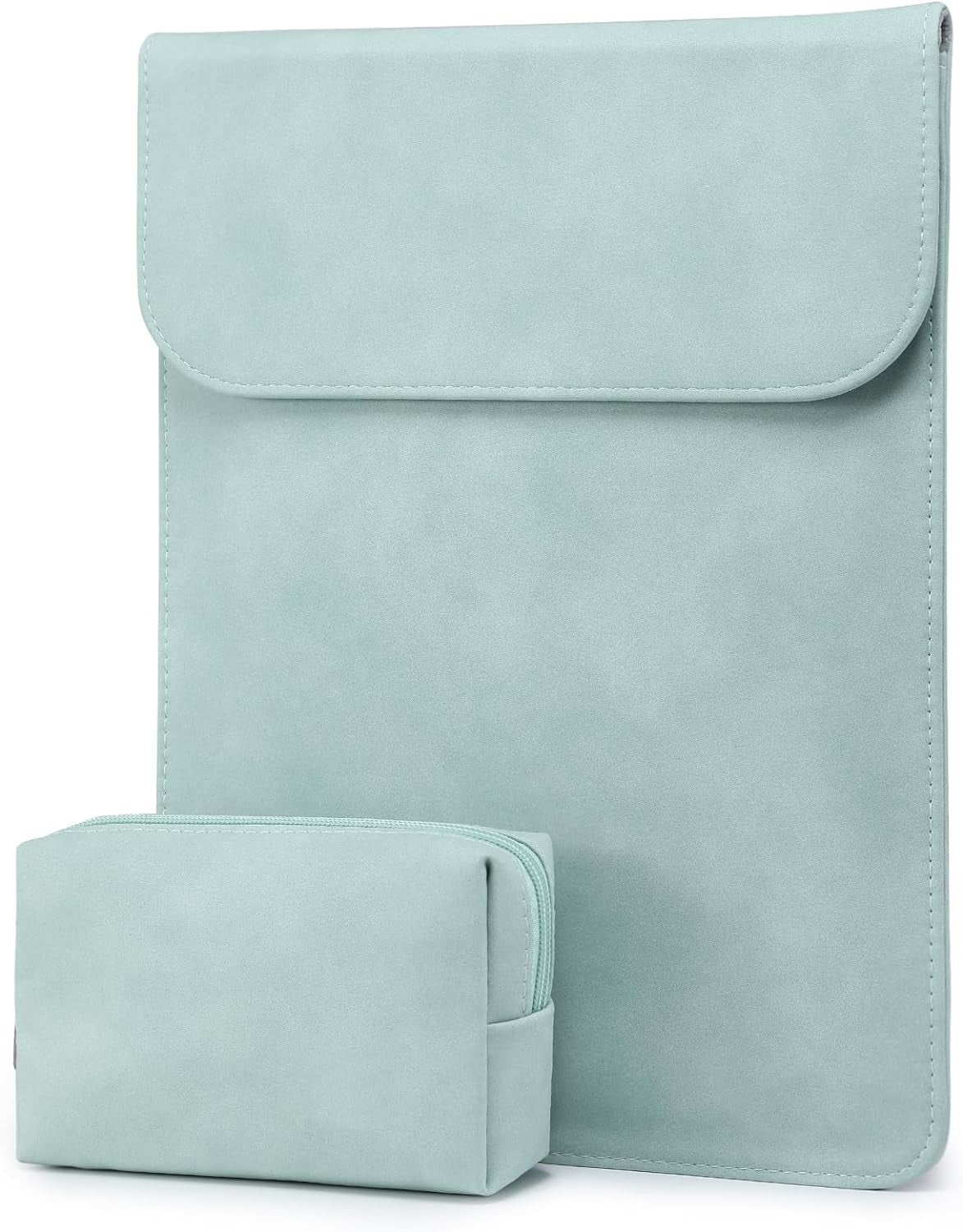 13.3-14 Inch Laptop Sleeve for Macbook Pro 14 M3/M2/M1 A2992 A2918 A2779 2024-2021, 13.8/13.5 Surface Laptop, Macbook Air 13, with Pouch, Black