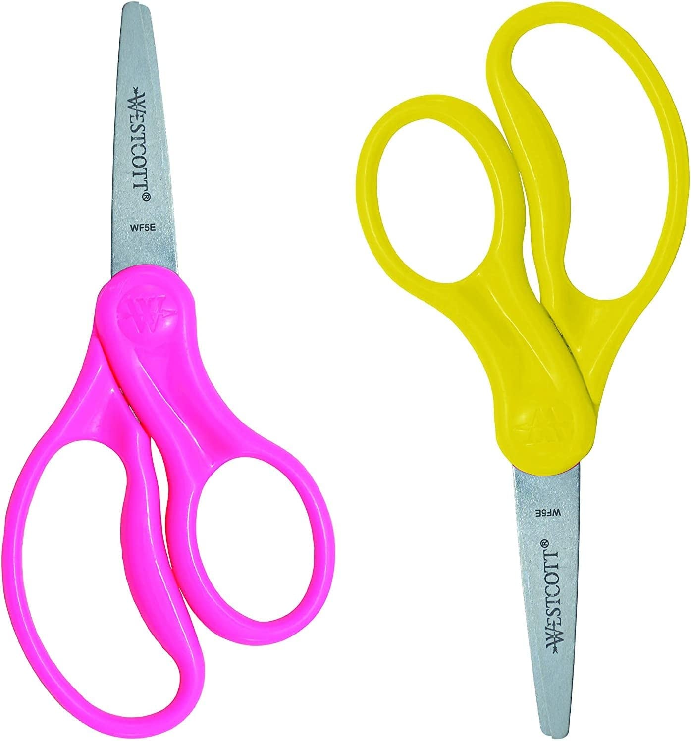 13168 Right- and Left-Handed Scissors, Kids' Scissors, Ages 4-8, 5-Inch Blunt Tip, Assorted, 2 Count (Pack of 1)