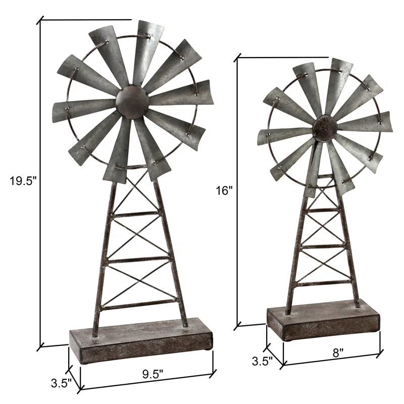 Isaiah Farmhouse Metal Table Top Décor Set