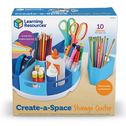 10 Piece set Art/Desk Organizer for Kids, Crayon/Homeschool Organizers and Storage Blue - Loomini