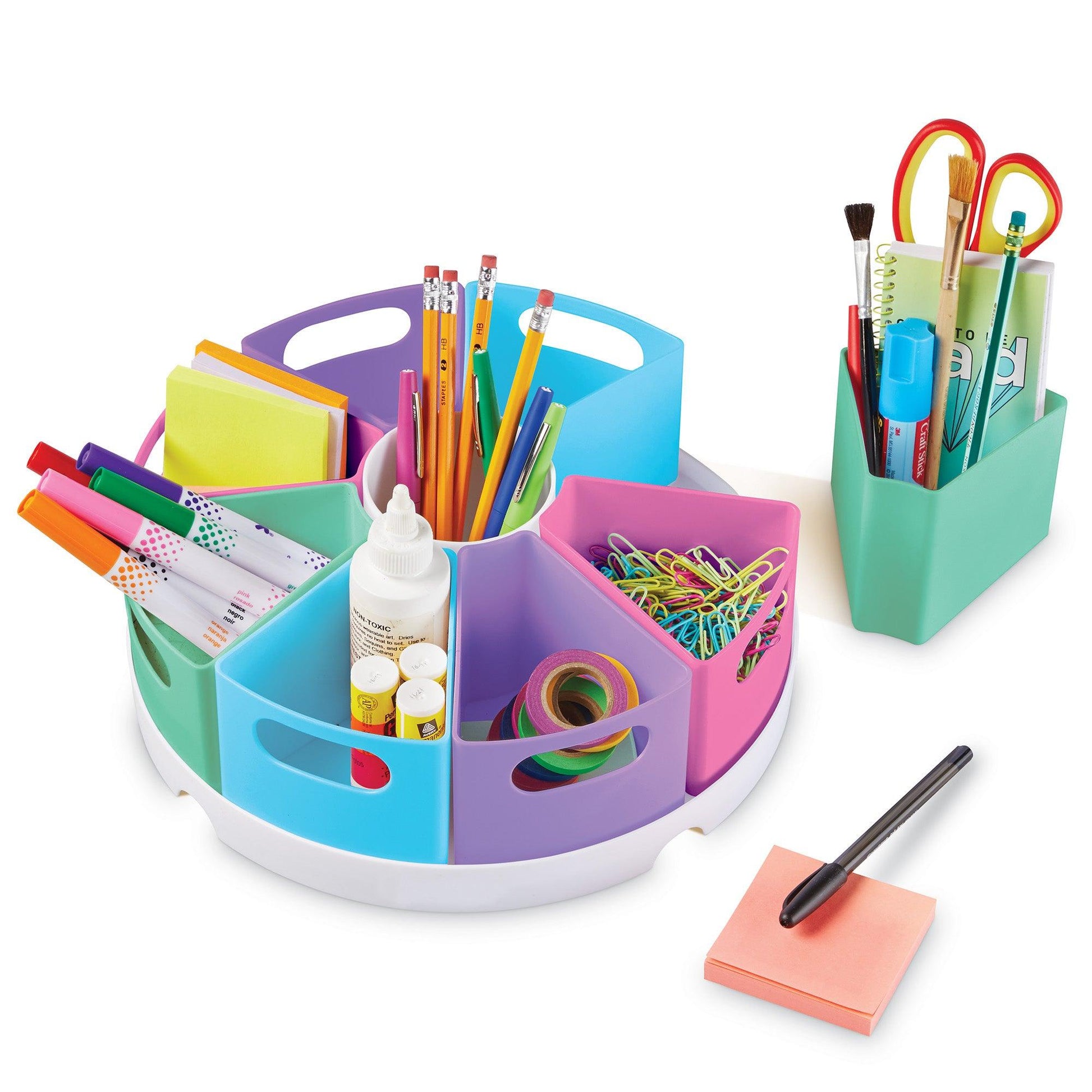 10 Piece set Art/Desk Organizer for Kids, Crayon/Homeschool Organizers and Storage Pastel - Loomini