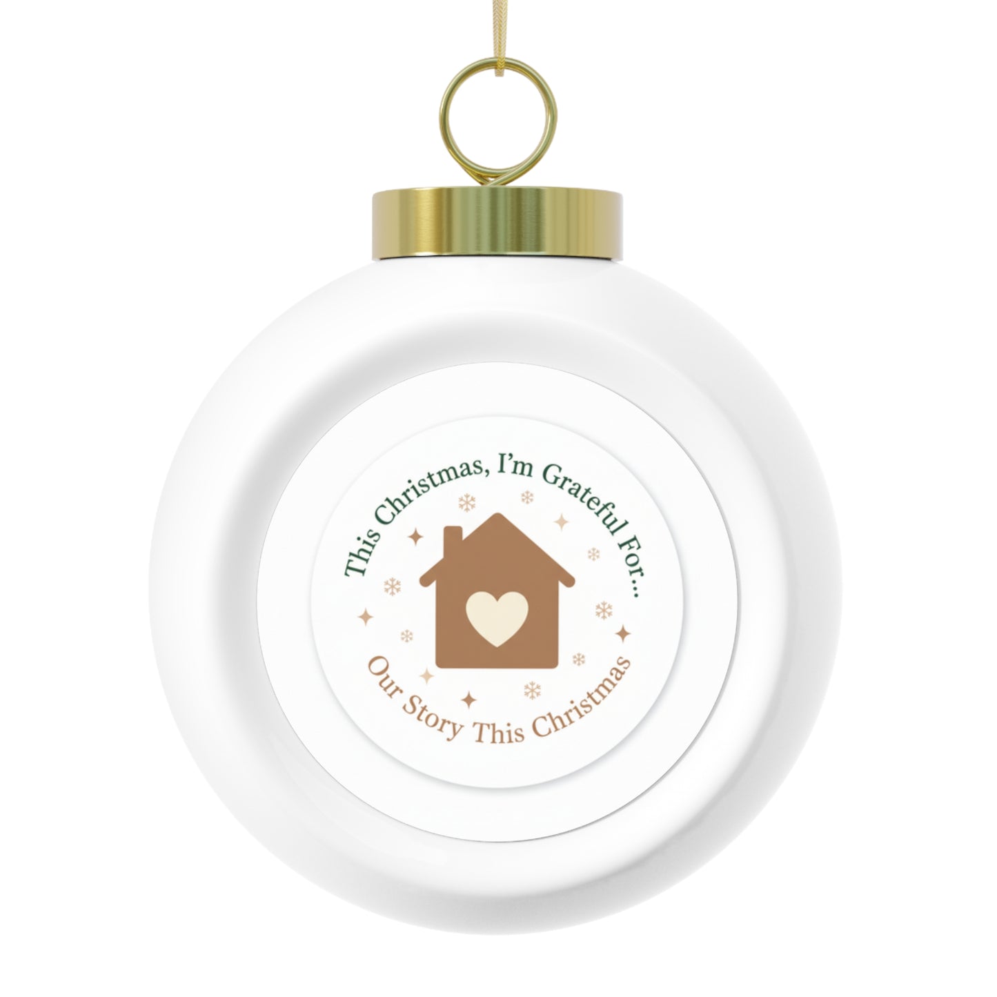 Christmas Ball Ornament - Our Story This Christmas Vintage Ceramic
