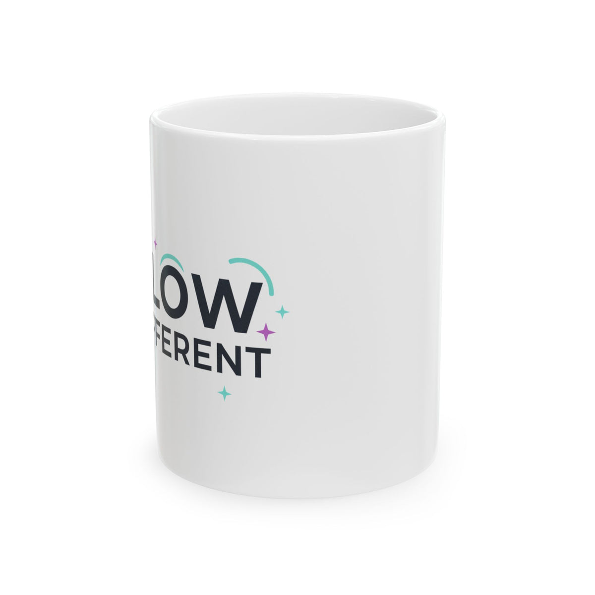 When You Glow Different, You Show Different | 11oz Ceramic Coffee Mug + Daily Motivation | Galentine’s & Best Friend Gift | Y2K Aesthetic