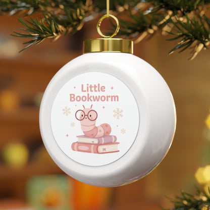 Christmas Ball Ornament - Little Bookworm