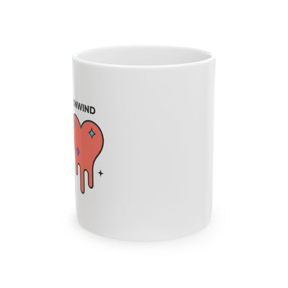 Melting Heart Drip Gradient | 11oz Ceramic Coffee Mug for Aesthetic Vibes | Valentine & Galentine Gift | Y2K Modern