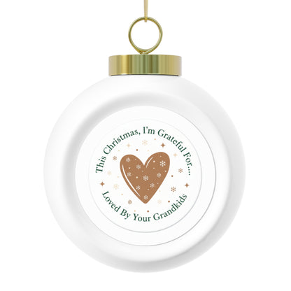 Ceramic Christmas Ball Ornament – Loved By Your Grandkids