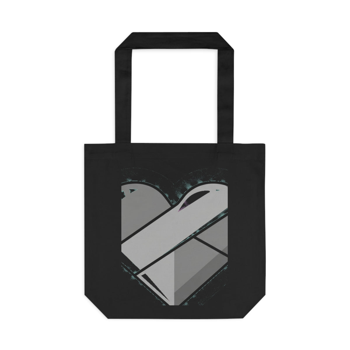 Chrome 3D Heart | Cotton Tote Bag for Everyday Carry | Valentine & Galentine Gift for Lover/Friend | Y2K Aesthetic