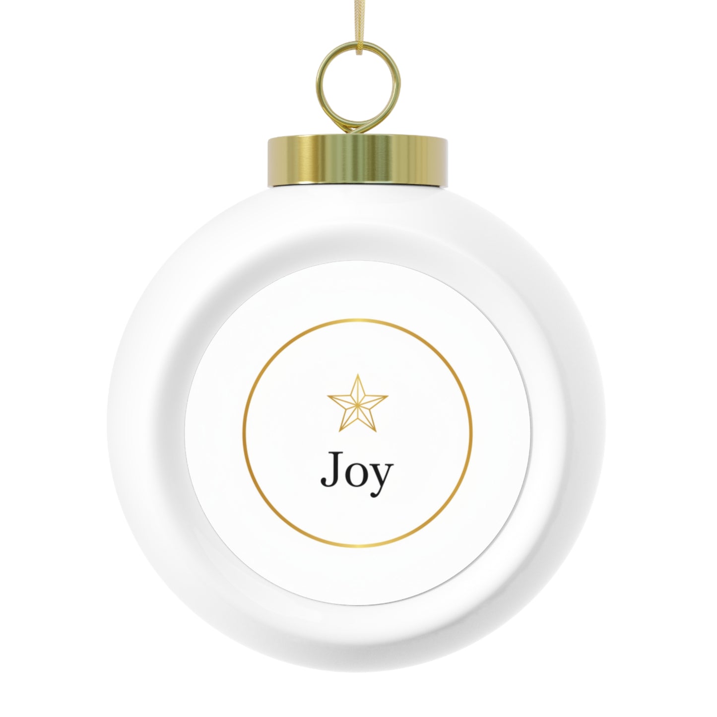 Christmas Ball Ornament – Joy Festive Ceramic Ornament