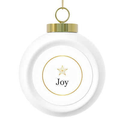 Christmas Ball Ornament – Joy Festive Ceramic Ornament