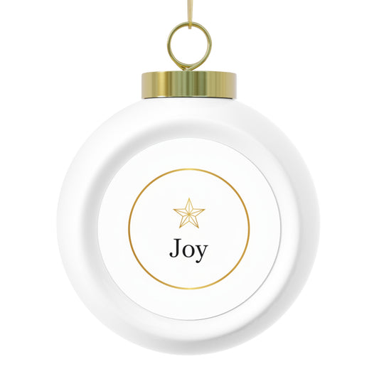 Christmas Ball Ornament – Joy Festive Ceramic Ornament