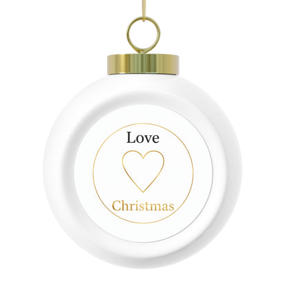 Christmas Ball Ornament Love — Glossy Ceramic Holiday Ornament