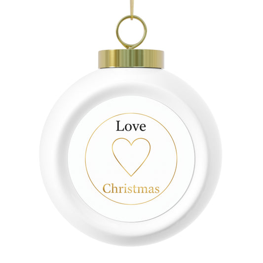 Christmas Ball Ornament Love — Glossy Ceramic Holiday Ornament