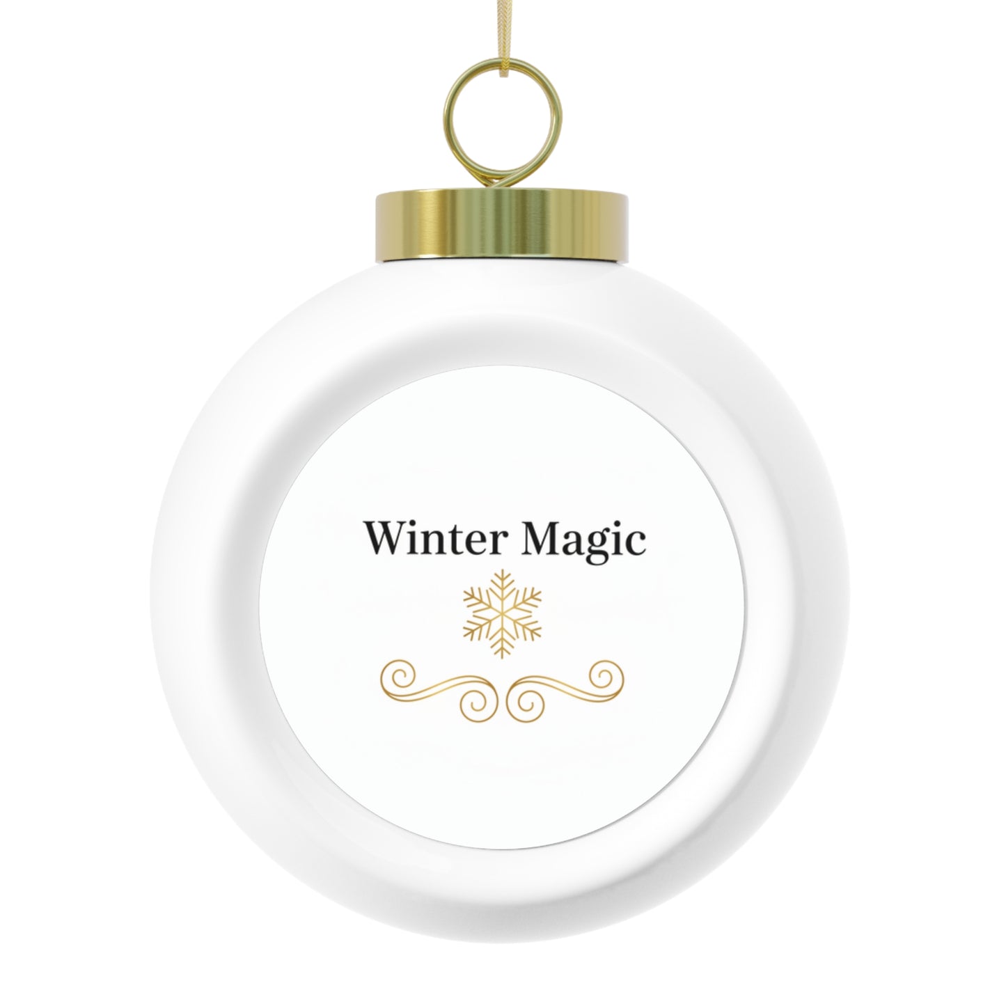 Christmas Ball Ornament - Winter Magic Festive Design