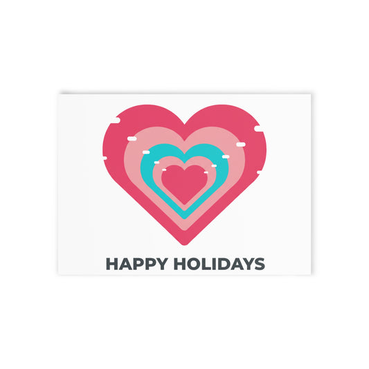 Neon Heart Glow | Valentine Holiday Greeting Card + Postcard | Lover, Galentine & Friend Gift | Y2K Pop Aesthetic