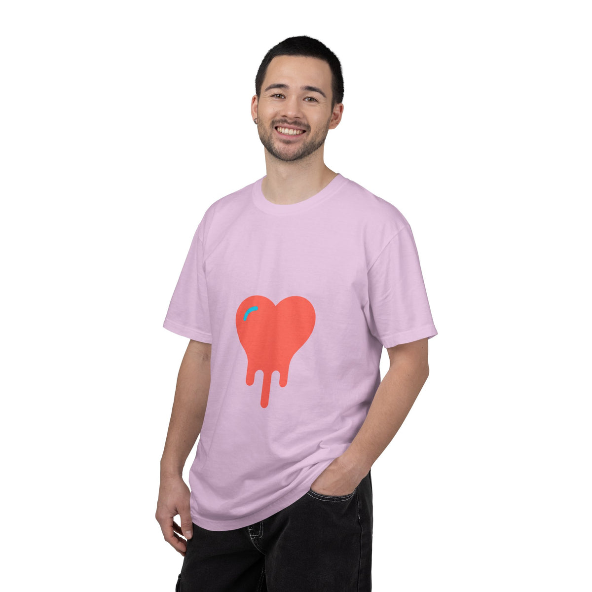 Melting Heart Drip Gradient | Unisex Garment-Dyed Tee, Soft Vintage Feel | Valentine & Galentine Gift | Y2K Aesthetic Streetwear