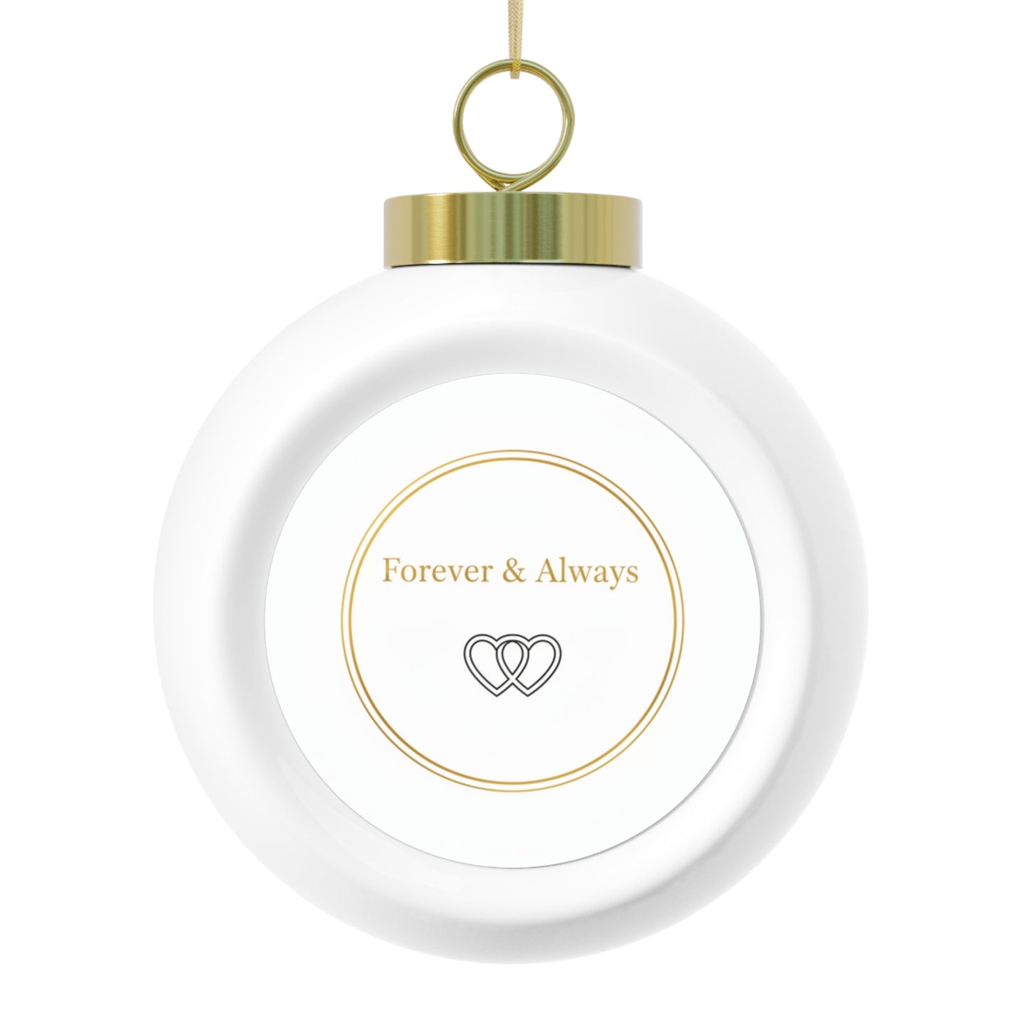 Ceramic Christmas Ball Ornament – Forever & Always