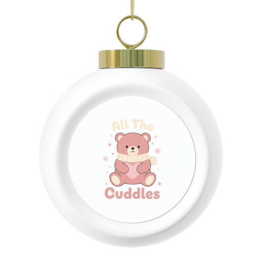 Ceramic Christmas Ball Ornament - All The Cuddles