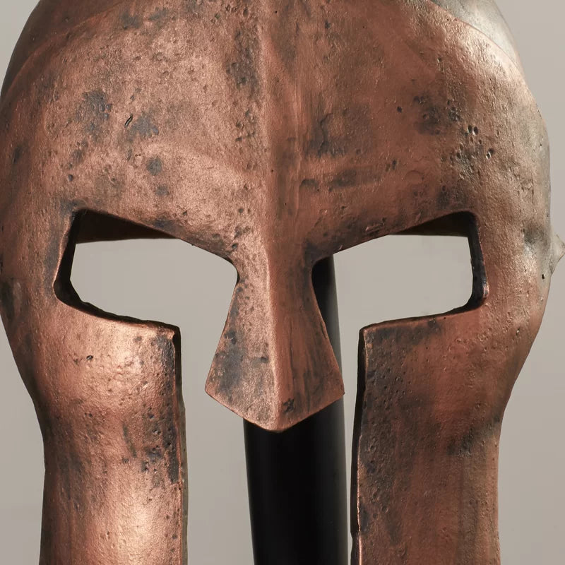 Greek Spartan Helmet Sculpture