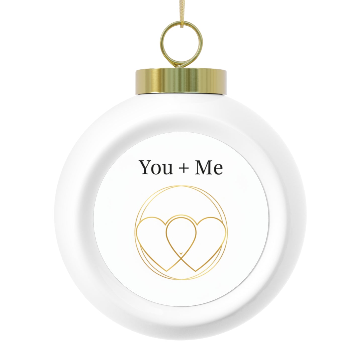 Christmas Ball Ornament — You + Me Romantic Holiday Keepsake