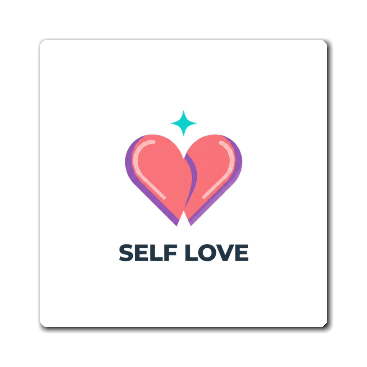 Minimal Love 13 Hearts | Sublimation Fridge Magnet Set | Valentine & Galentine Gift for Friends/Family | Minimalist Modern