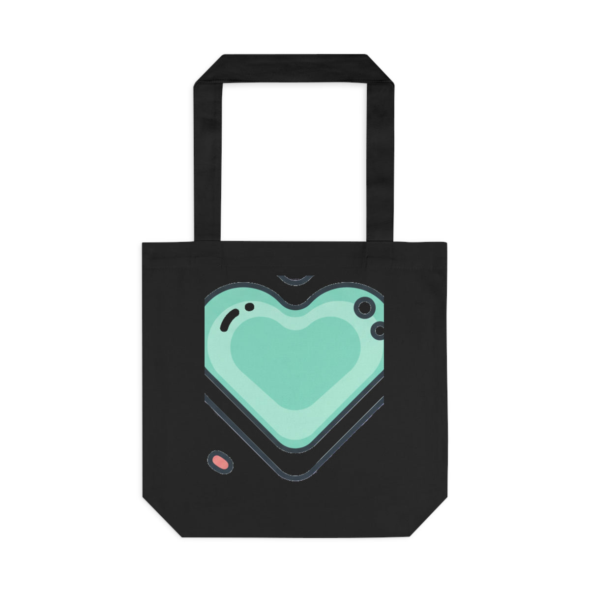 Matcha Latte Heart Cafe Art | Cotton Tote Bag for Daily Carry | Galentine’s, Valentine’s, BFF Gift | Aesthetic Y2K