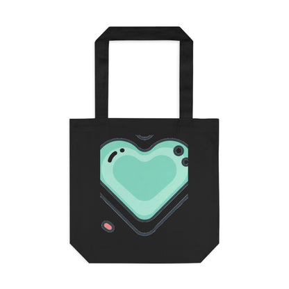 Matcha Latte Heart Cafe Art | Cotton Tote Bag for Daily Carry | Galentine’s, Valentine’s, BFF Gift | Aesthetic Y2K