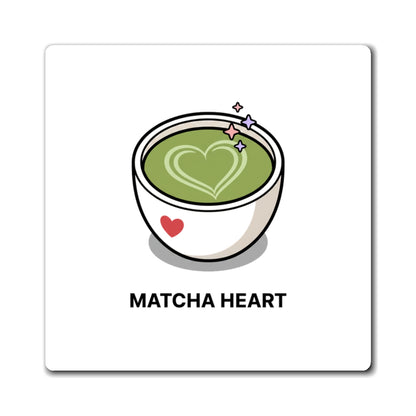 Matcha Latte Heart Foam Art | Cute Fridge Magnet Set for Cafe Decor | Galentine’s & Valentine Gift for Teens | Y2K Aesthetic