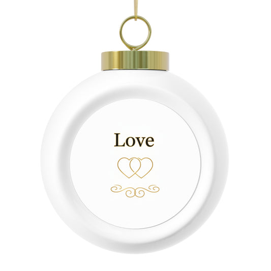 Christmas Ball Ornament - Love Text Design