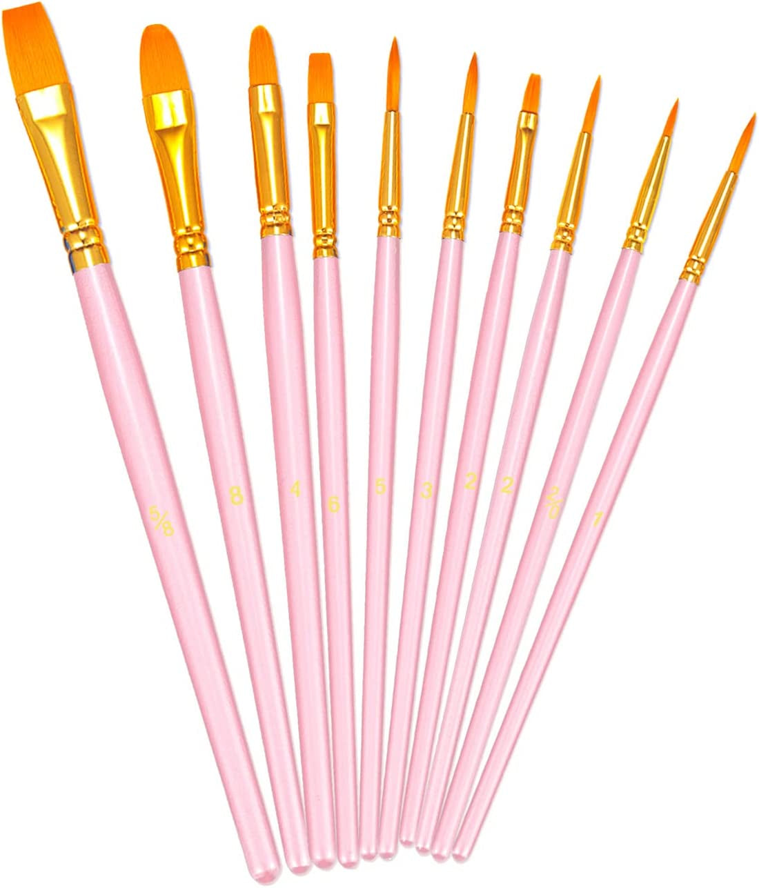 Paint Brushes Set, 2 Pack 20 Pcs Round-Pointed Tip Paintbrushes Nylon Hair Artist Acrylic Paint Brushes for Acrylic Oil Watercolor, Face Nail Art, Miniature Detailing & Rock Painting, Blue