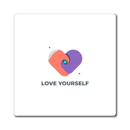 Minimal Love Heartline | Minimalist Sublimation Magnet Set | Galentine’s & Valentine Gift for Friends | Clean Modern Aesthetic
