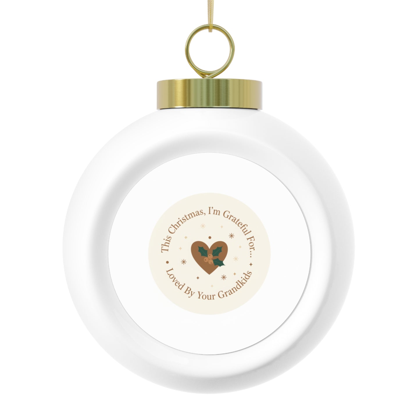 Christmas Ball Ornament - Loved By Your Grandkids