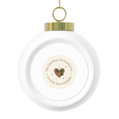 Christmas Ball Ornament - Loved By Your Grandkids