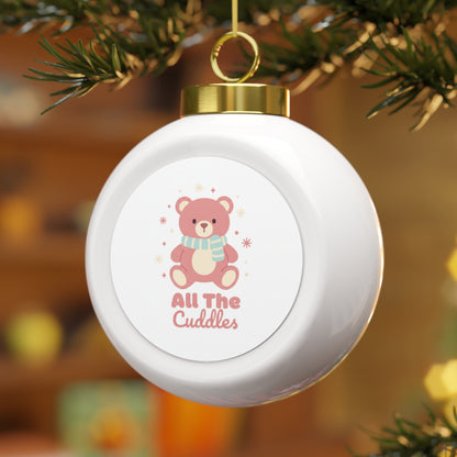 Ceramic Christmas Ball Ornament - All The Cuddles