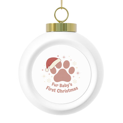 Christmas Ball Ornament - Fur Baby's First Christmas