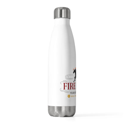 Fire Horse Lunar New Year 2026 Art | 20oz Insulated Stainless Steel Tumbler Bottle | CNY Gift for Family & Teachers | Red Gold