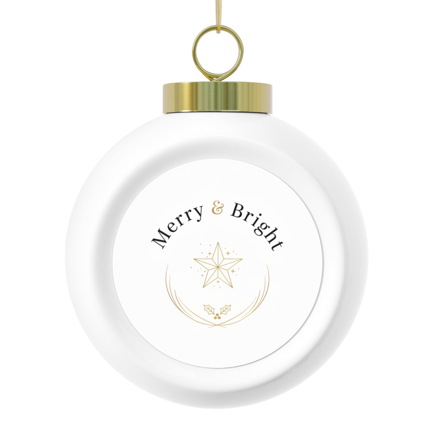 Ceramic Christmas Ornament — Merry & Bright