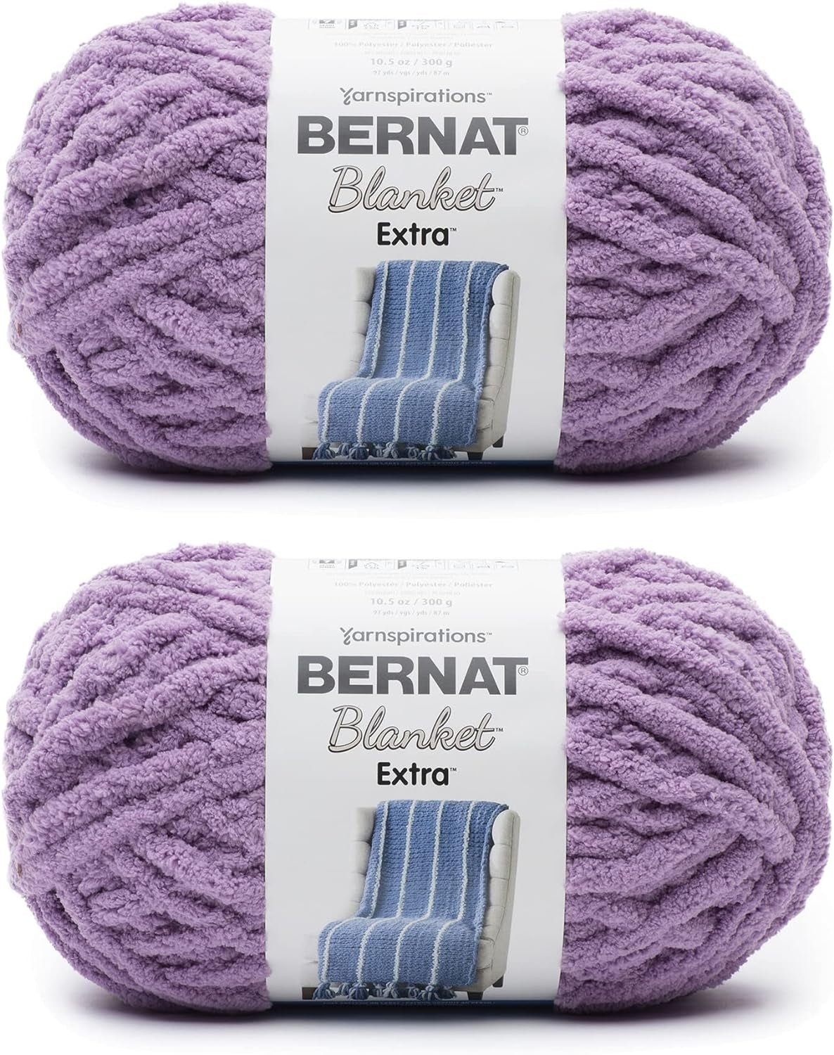 Blanket Extra Chunky Chenile Acrylic Yarn - 2 Pack