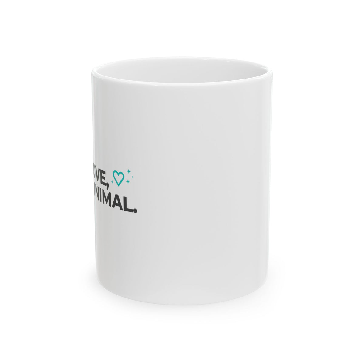 Minimal Love Line Hearts | 11oz Ceramic Coffee Mug for Daily Sips | Galentine’s & Valentine Gift for Friends | Clean Minimal