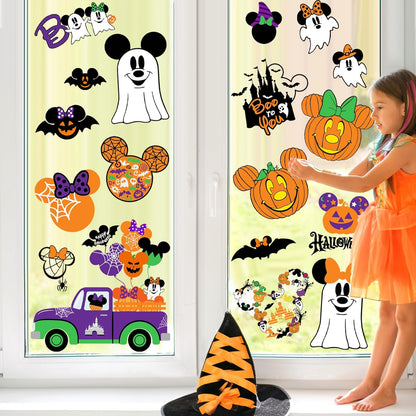 Christmas Window Clings,Merry Christmas Supplies 9Pcs Window Stickers Removable Christmas Decor for Glass Windows Winter Xmas Holiday